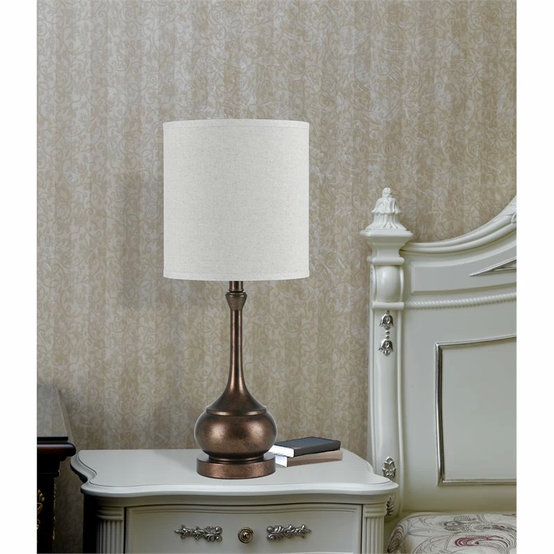 Wholesale ๐ Cal Lighting Tapron 10" Mid-Century Durable Metal Accent Lamp In Brown ๐ - Image 2