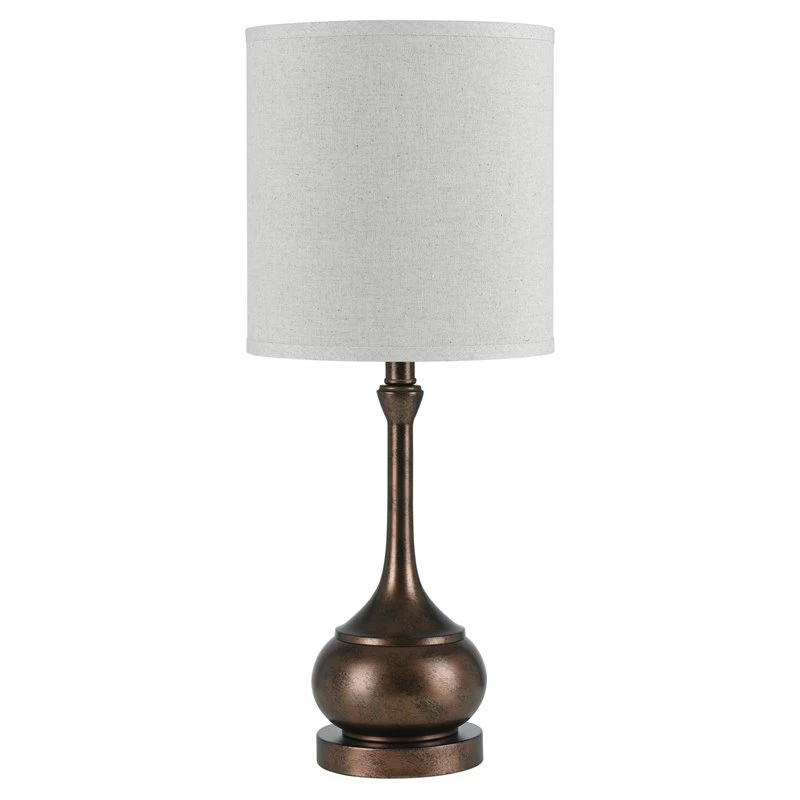 Wholesale ๐ Cal Lighting Tapron 10" Mid-Century Durable Metal Accent Lamp In Brown ๐