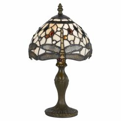 Wholesale 🎉 Cal Lighting Tiffany 8.25" Transitional Metal Accent Lamp In Antique Brass 💯