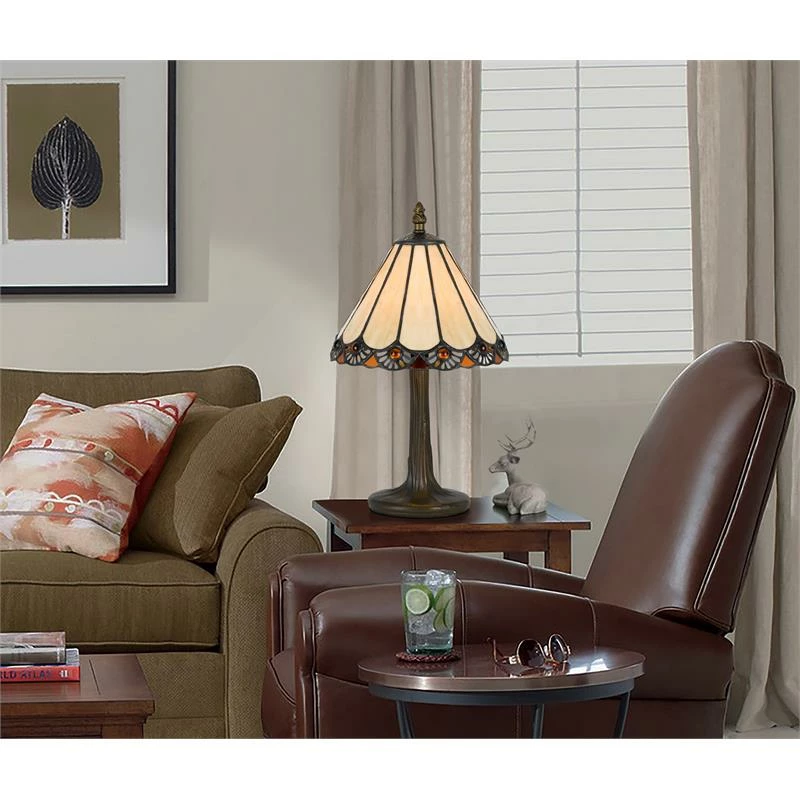 Wholesale โ๏ธ Cal Lighting Tiffany 7.5" Transitional Metal Accent Lamp In Antique Brass ๐ฏ - Image 2