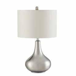Discount ✨ Coaster Teardrop Shape Table Lamp In Silver 🎁