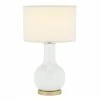 Cheapest ✔️ Hawthorne Collections Ceramic Lamp In White With White Shade ⭐