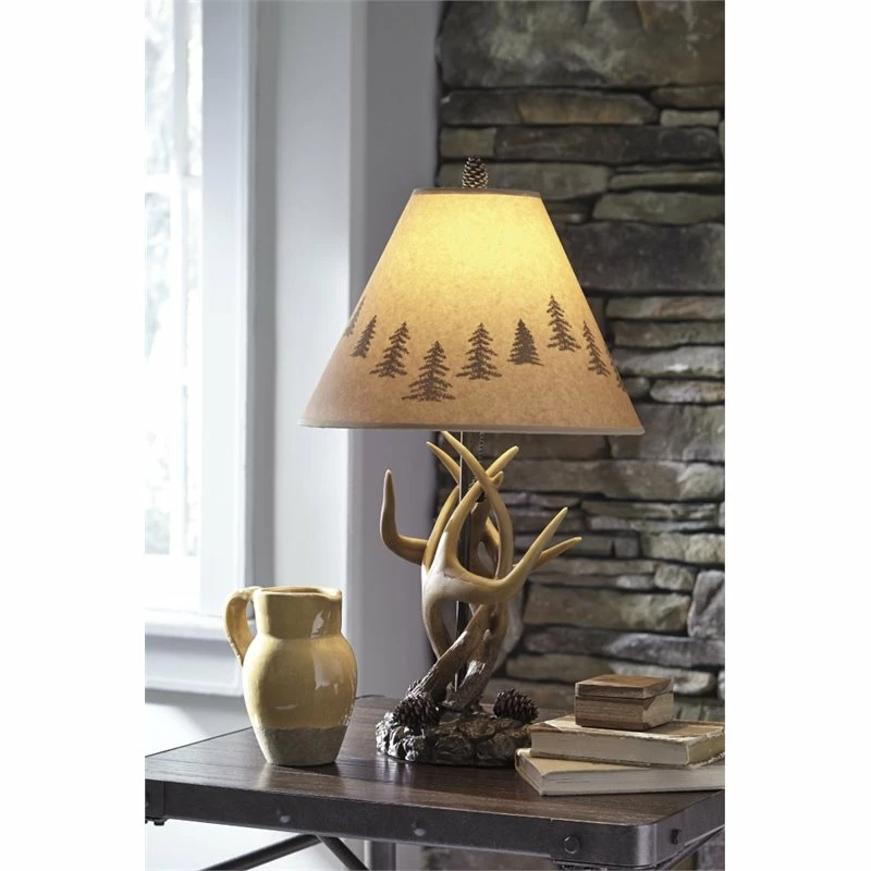 Promo ๐ Bowery Hill Poly Table Lamp In Brown (Set Of 2) ๐ - Image 2