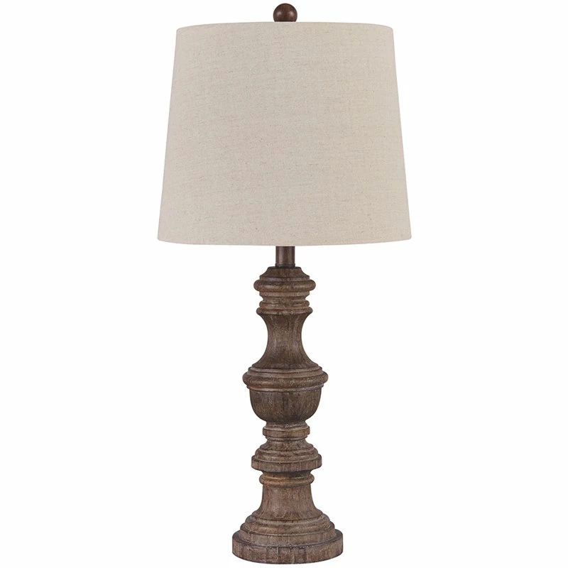 Cheap 🎁 Ashley Furniture Magaly Wood Table Lamp In Brown (Set Of 2) 🌟
