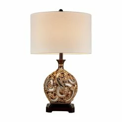 Best reviews of ❤️ Furniture Of America Clarendon Traditional Metal Table Lamp In Gold 💯
