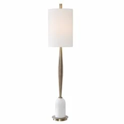 Promo 🥰 Uttermost Minette Mid-Century Buffet Lamp In Antique Brass 🧨