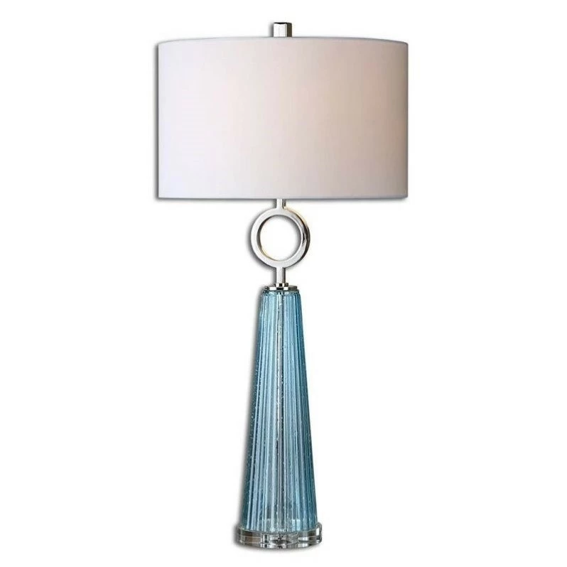 Coupon ๐ Allora 1-Light Crystal And Glass Table Lamp In Blue โ๏ธ