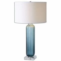 Wholesale 🔥 Allora 1-Light Crystal And Glass Lamp In Frosted Blue 😉