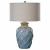Best Pirce 🛒 Allora 1-Light Steel And Ceramic Table Lamp In Pale Blue 😍