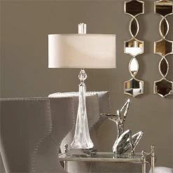 Hot Sale π Allora 2-Light Twisted Glass Table Lamp In Polished Nickel Plated π 7 Hot Sale π Allora 2-Light Twisted Glass Table Lamp In Polished Nickel Plated π -Safavieh Shop 2108155 2 L