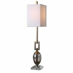 Promo 🔥 Allora 1-Light Mercury Glass And Metal Buffet Lamp In Coffee Bronze 🧨