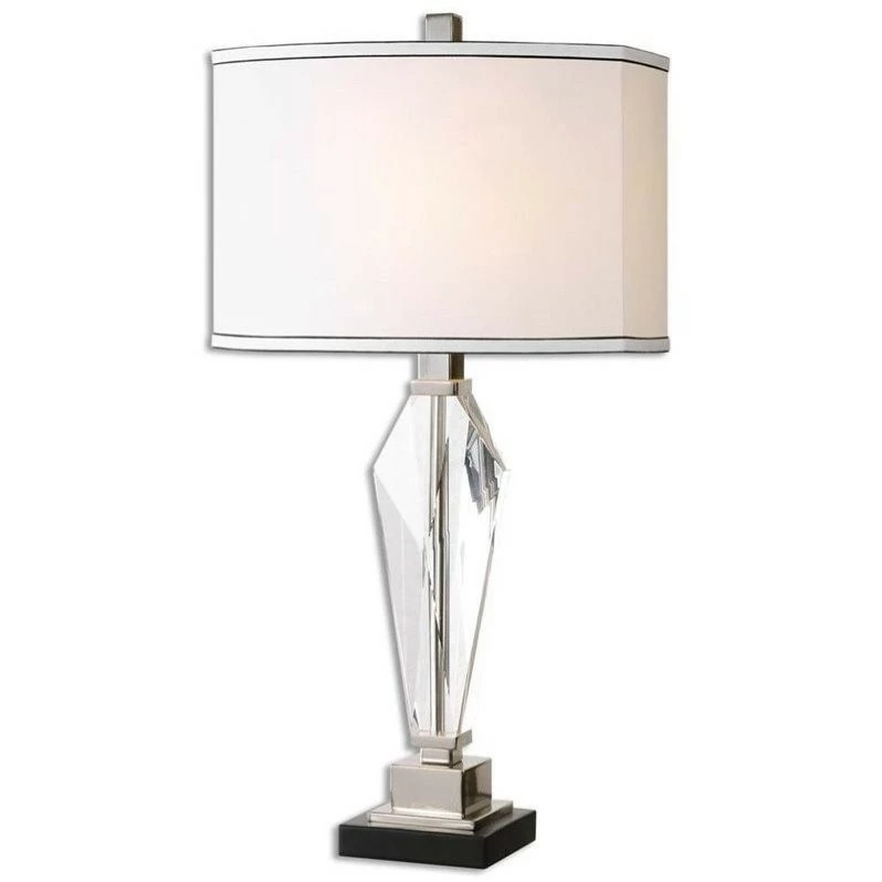 Top 10 ๐คฉ Allora 1-Light Crystal And Steel Table Lamp In Polished Nickel Plated ๐