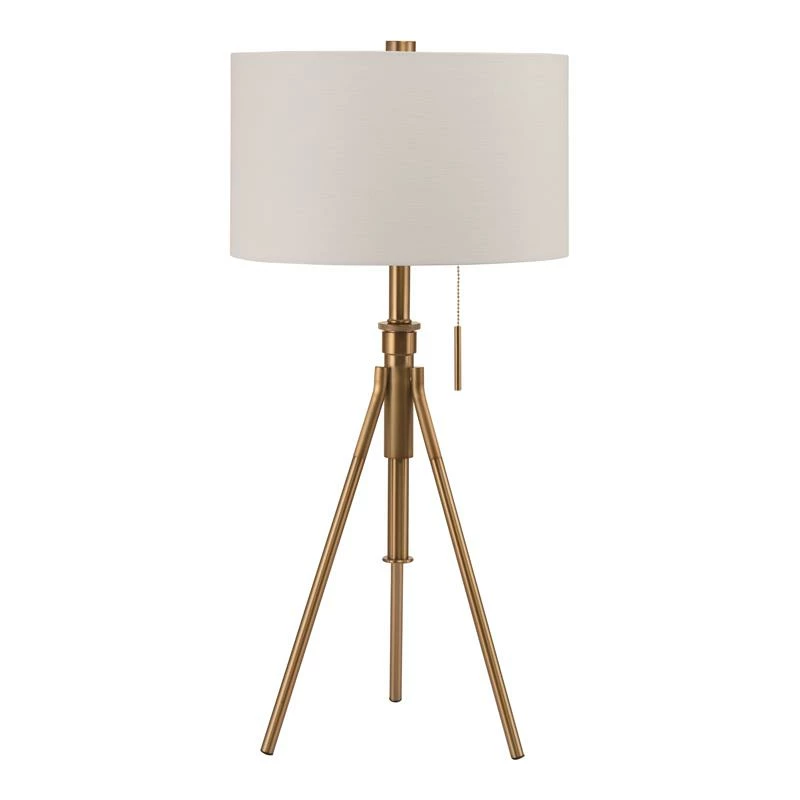 Discount ๐ ORE International Mid-Century Metal Adjustable Tripod Floor Lamp In Matte Gold โ