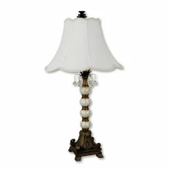 Cheapest 🎁 ORE International 31" Traditional Resin Table Lamp With White Shade In Bronze 😉