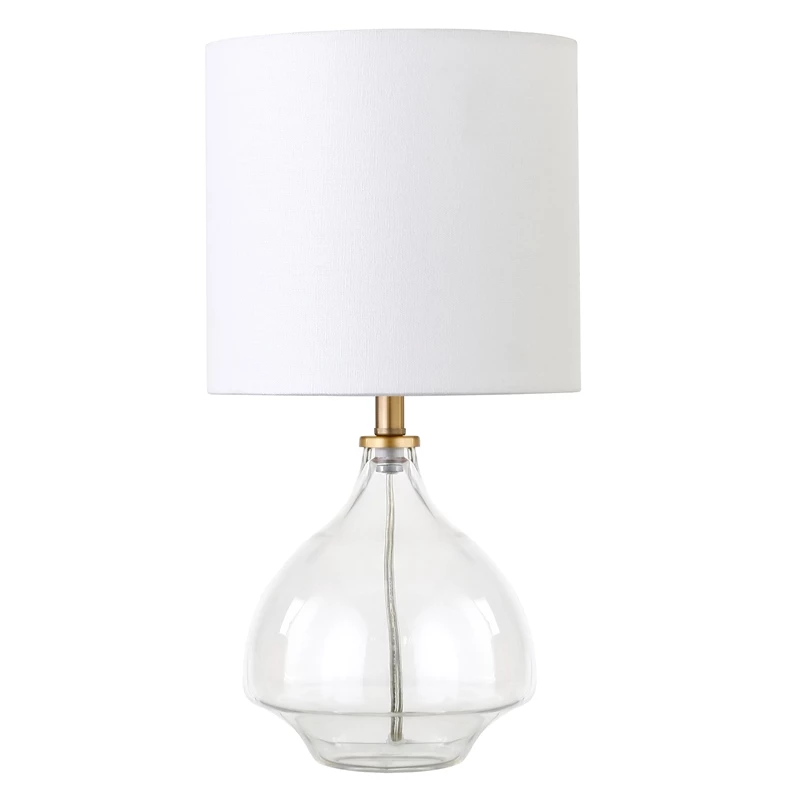 Best deal π Henn&Hart 8" Clear Glass Metal/Glass/Fabric Mini Lamp π 3 Best deal π Henn&Hart 8" Clear Glass Metal/Glass/Fabric Mini Lamp π