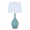 Wholesale 🥰 ORE International 28" Teal Blue Telli Pebble Mid-Century Resin Table Lamp 🔥