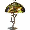 Cheap ⌛ Chloe Lighting CHLOE 2 Light Tiffany Featuring Leafs & Grapes Table Lamp Oval Shape 20" Shade ⭐