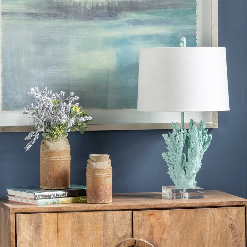 Outlet π Crestview Collection Coral Table Lamp Blue Resin 13x14x24.5" Coastal Style π₯ 5 Outlet π Crestview Collection Coral Table Lamp Blue Resin 13x14x24.5" Coastal Style π₯ - Image 3