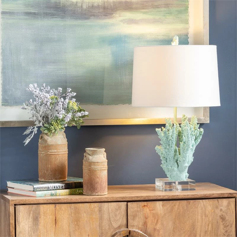 Outlet π Crestview Collection Coral Table Lamp Blue Resin 13x14x24.5" Coastal Style π₯ 4 Outlet π Crestview Collection Coral Table Lamp Blue Resin 13x14x24.5" Coastal Style π₯ - Image 2