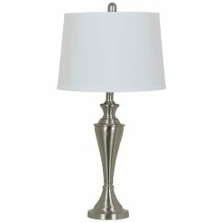 Flash Sale ⌛ Crestview Collection Christopher Traditional Silver Metal Table Lamp ⌛