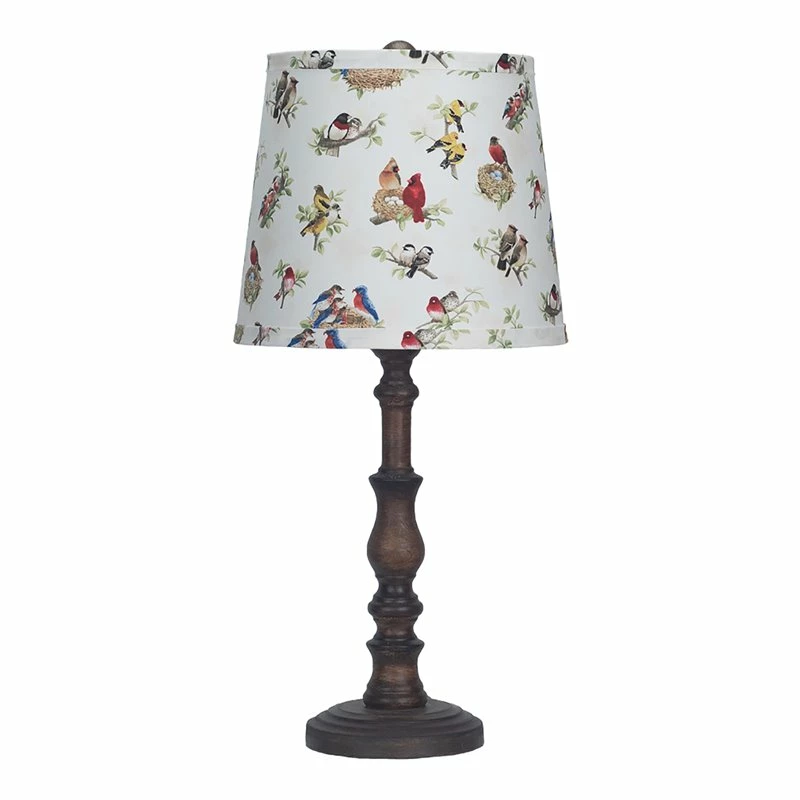 Flash Sale โจ HomeRoots 10" Traditional Resin Table Lamp With Birds Print In Distressed Brown ๐