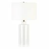 Flash Sale ❤️ Henn&Hart 14" Matte White Ceramic/Fabric Table Lamp 🤩