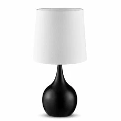 Cheapest ❤️ ORE International 23 Inch Niyor Powder Black Mid-Century Modern Touch On Metal Table Lamp 🔔
