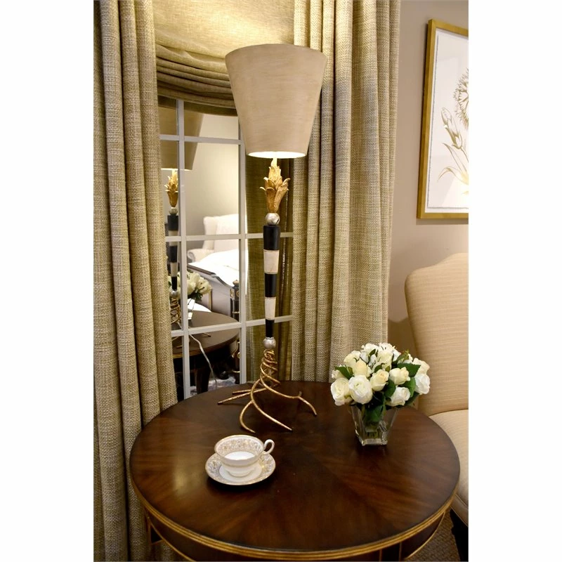 Budget ๐ Lucas McKearn Flambeau Traditional Resin Table Lamp In Black/Cream โญ - Image 2