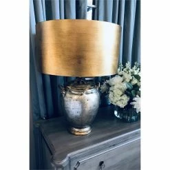Discount 😉 Lucas McKearn Jackson Traditional Metal Table Lamp In Antique Silver/Gold ❤️ -Safavieh Shop 2279827 2 L