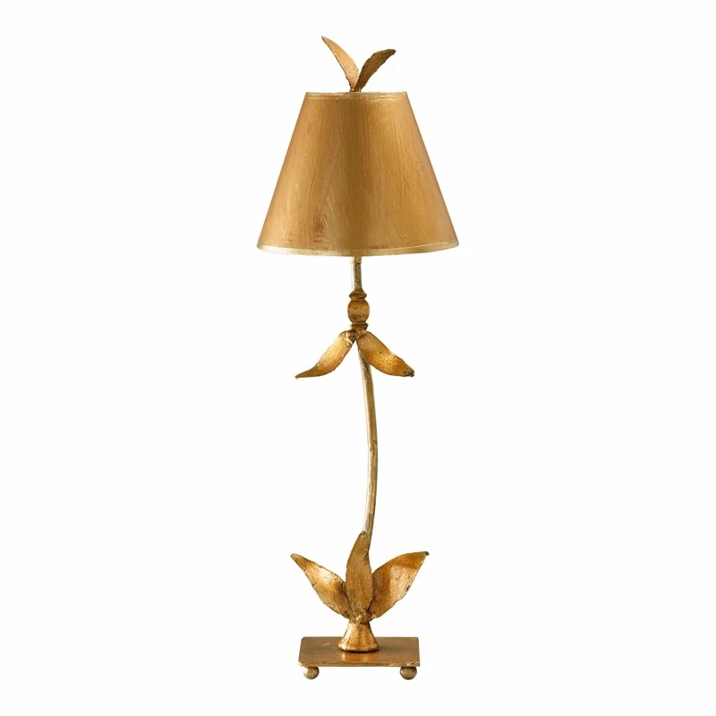 New ๐ Lucas McKearn Red Bell Traditional Metal Table Lamp In Gold Leaf ๐