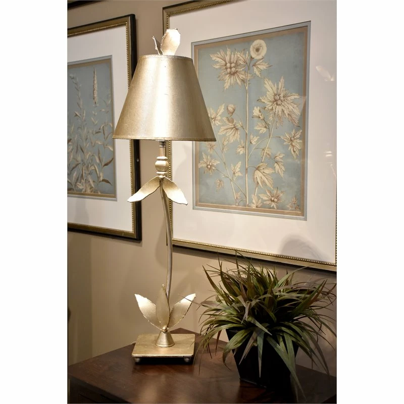 Budget 🤩 Lucas McKearn Red Bell Traditional Metal Table Lamp In Silver 🤩 - Image 2