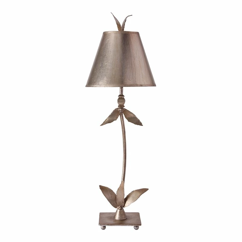 Budget 🤩 Lucas McKearn Red Bell Traditional Metal Table Lamp In Silver 🤩