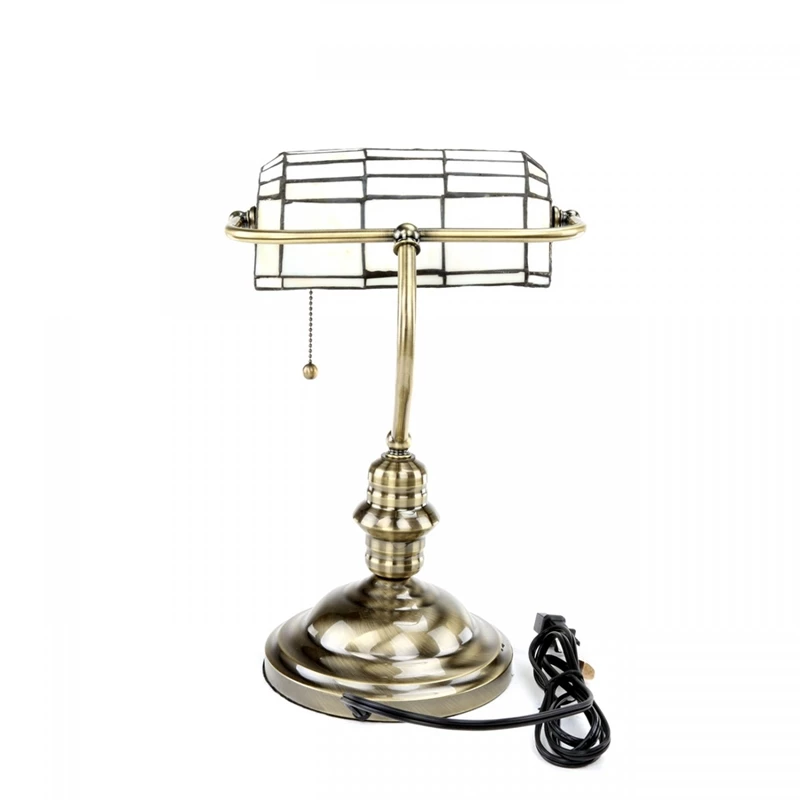 Promo ✨ Renovators Supply Manufacturing Table Lamp Antique Brass Style Stained Floral Glass 14" Height X 9.5" Width 🎁 - Image 6