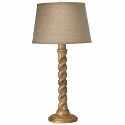 Best reviews of 👍 Jamie Young Co Barley Twist Traditional Wood/Linen Table Lamp In Natural 🌟