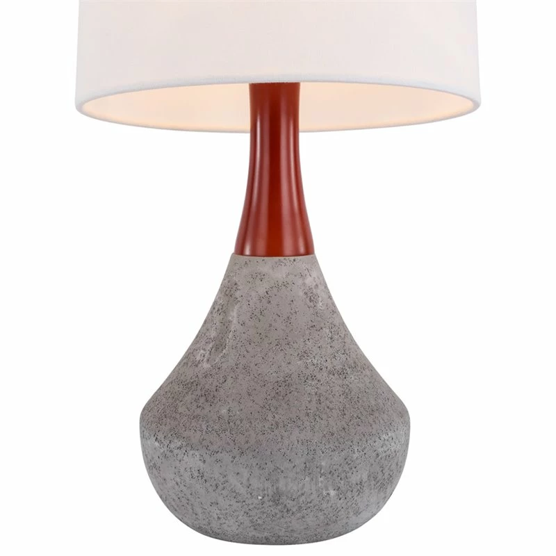 Best Pirce โ Woodbridge Lighting Carson Traditional Cement/Fabric Table Lamp In Gray ๐ฅฐ - Image 2
