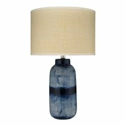 Wholesale 🤩 Jamie Young Co Large Coastal Ceramic Batik Table Lamp In Blue/Brown 👍
