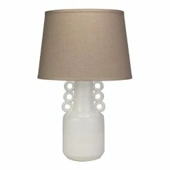 Buy 😍 Jamie Young Co Circus Coastal Ceramic Table Lamp With Linen Shades In White 🧨