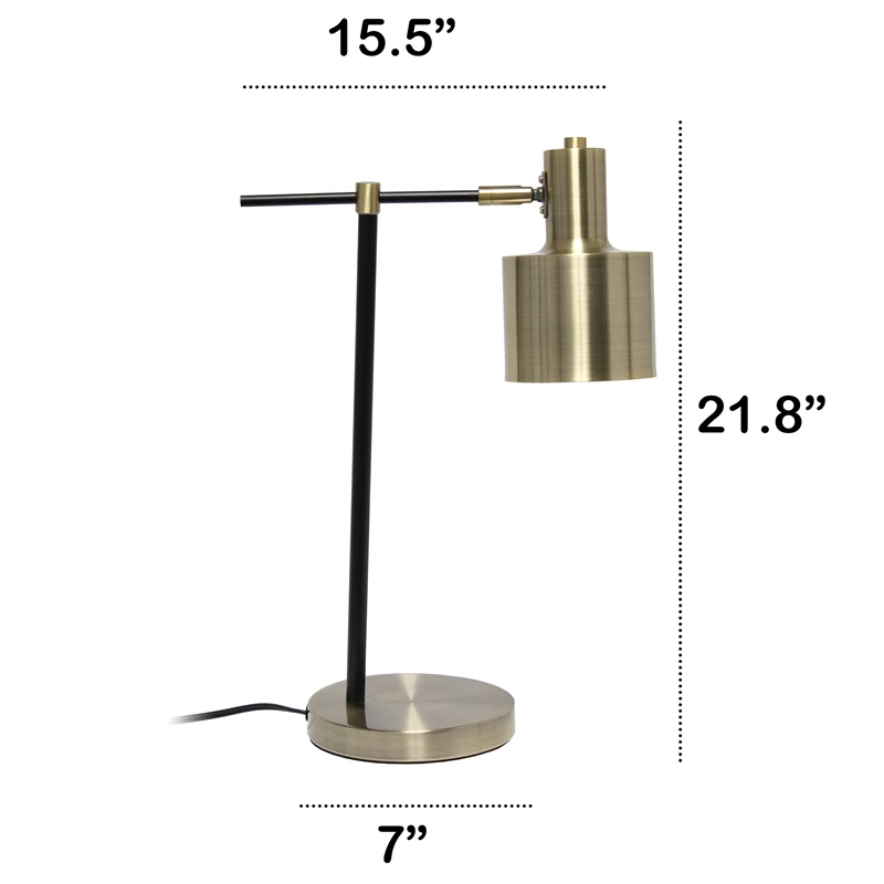 Best deal ๐งจ All The Rages Lalia Home Iron Metal Mid Century Table Lamp In Antique Brass โ - Image 9