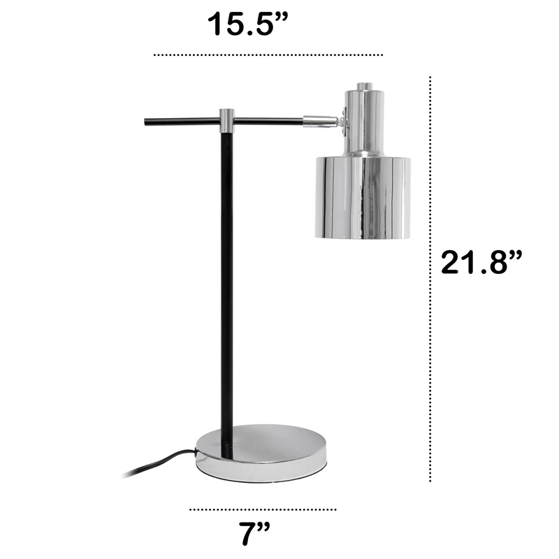 Best Pirce ❤️ All The Rages Lalia Home Iron Mid Century Table Lamp In Chrome 🧨 - Image 7