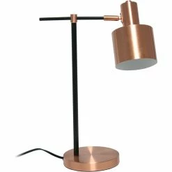 Budget ✔️ All The Rages Lalia Home Iron Mid Century Table Lamp In Rose Gold ⌛