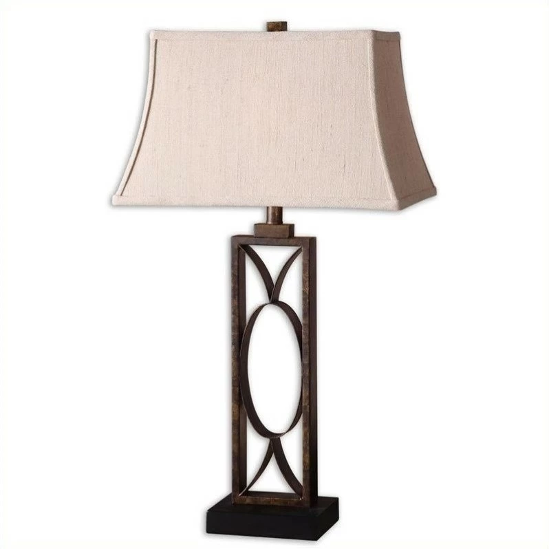 Budget ๐คฉ Bowery Hill Contemporary Table Lamp In Mottled Dark Bronze ๐