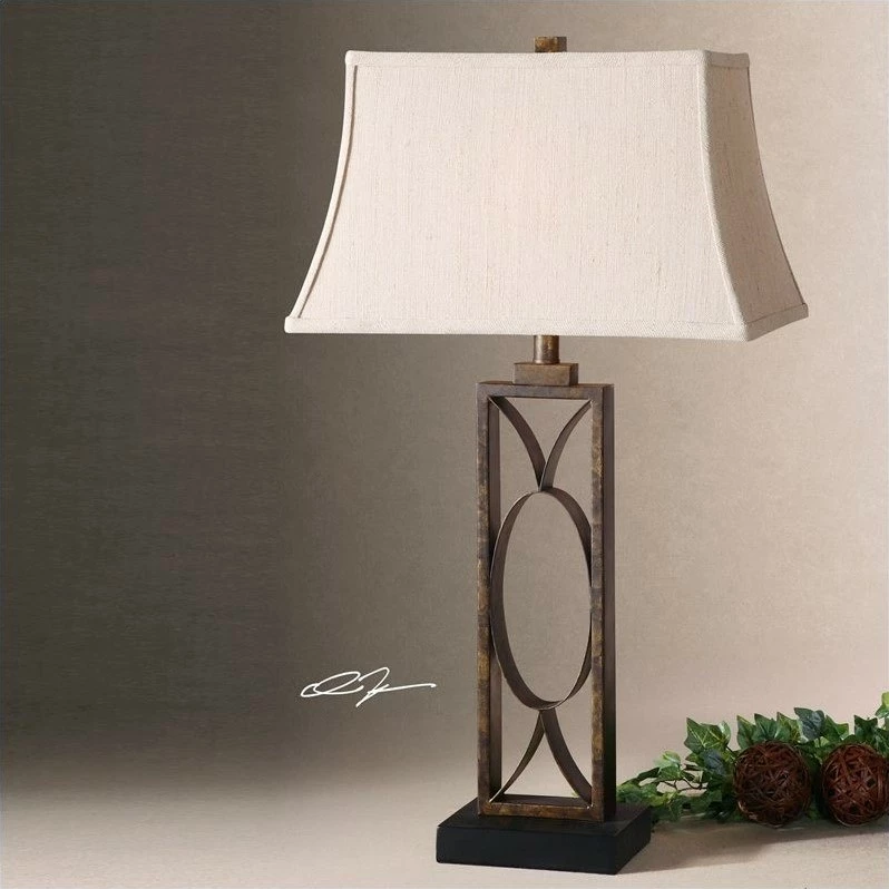 Budget ๐คฉ Bowery Hill Contemporary Table Lamp In Mottled Dark Bronze ๐ - Image 2
