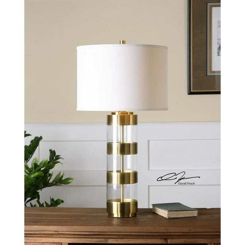 Flash Sale ๐ Bowery Hill Contemporary Brushed Brass Table Lamp ๐งจ - Image 2