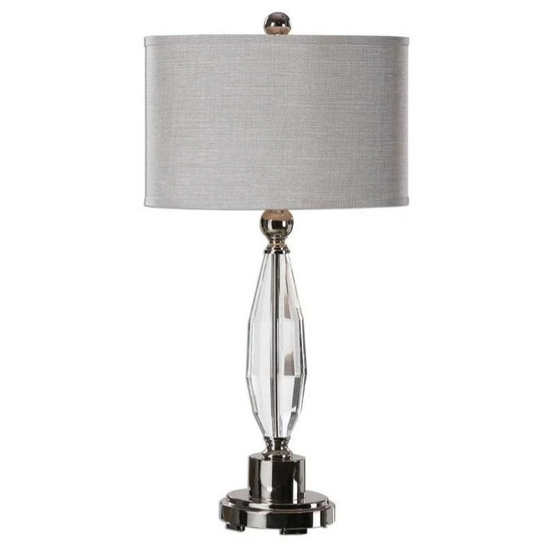 Brand new ๐ Bowery Hill Modern Cut Crystal Lamp With Plated Polished Nickel ๐