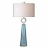 Promo 🔔 Bowery Hill Contemporary Crystal Blue Glass Table Lamp 🧨