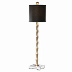 New 🎉 Bowery Hill Contemporary Metal Bamboo Buffet Lamp ⭐