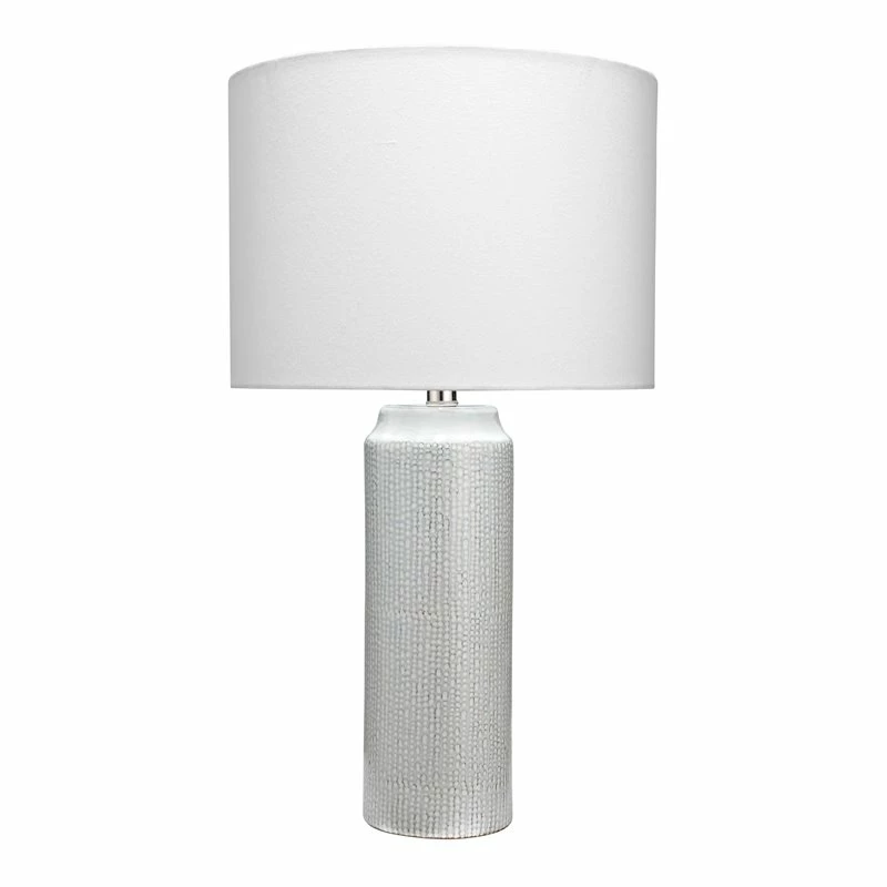 New ๐ J&D Designs Bella Coastal Ceramic Table Lamp With Linen Shade In Gray Finish ๐