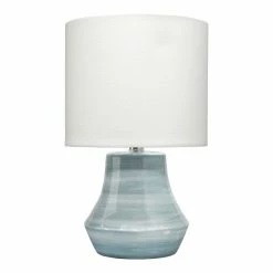 Deals 🌟 J&D Designs Cottage Coastal Ceramic Table Lamp In Blue And White Swirl Finish 👏
