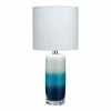 Top 10 😀 J&D Designs Haze Coastal Ceramic Table Lamp With Linen Shade In Blue Ombre/White 🔔