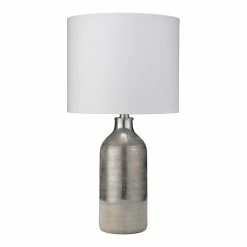 Flash Sale ⌛ J&D Designs Varnish Coastal Ceramic Table Lamp In Silver Taupe/Off-white ✨
